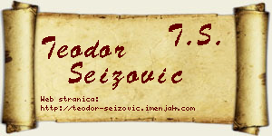 Teodor Seizović vizit kartica